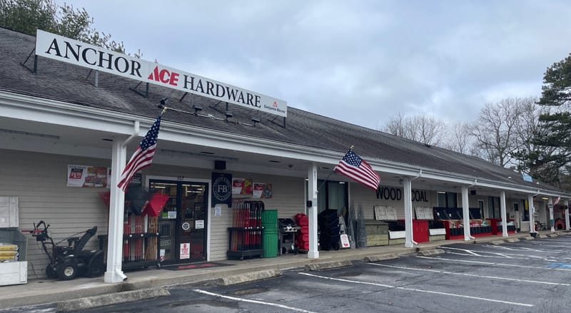 The Anchor Ace Hardware storefront.
