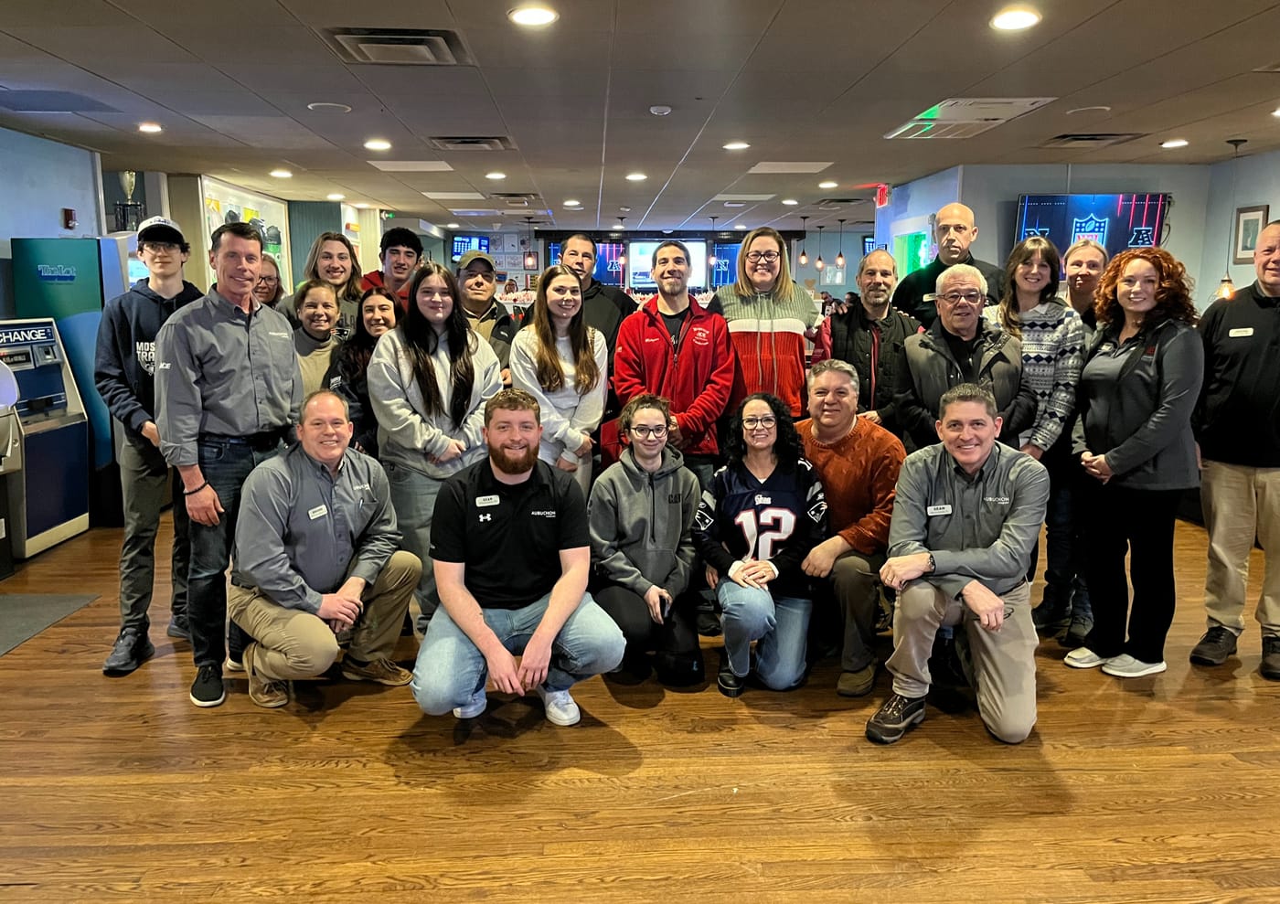 The Depault's Ace Hardware team and the Aubuchon team celebrating the acquisition!