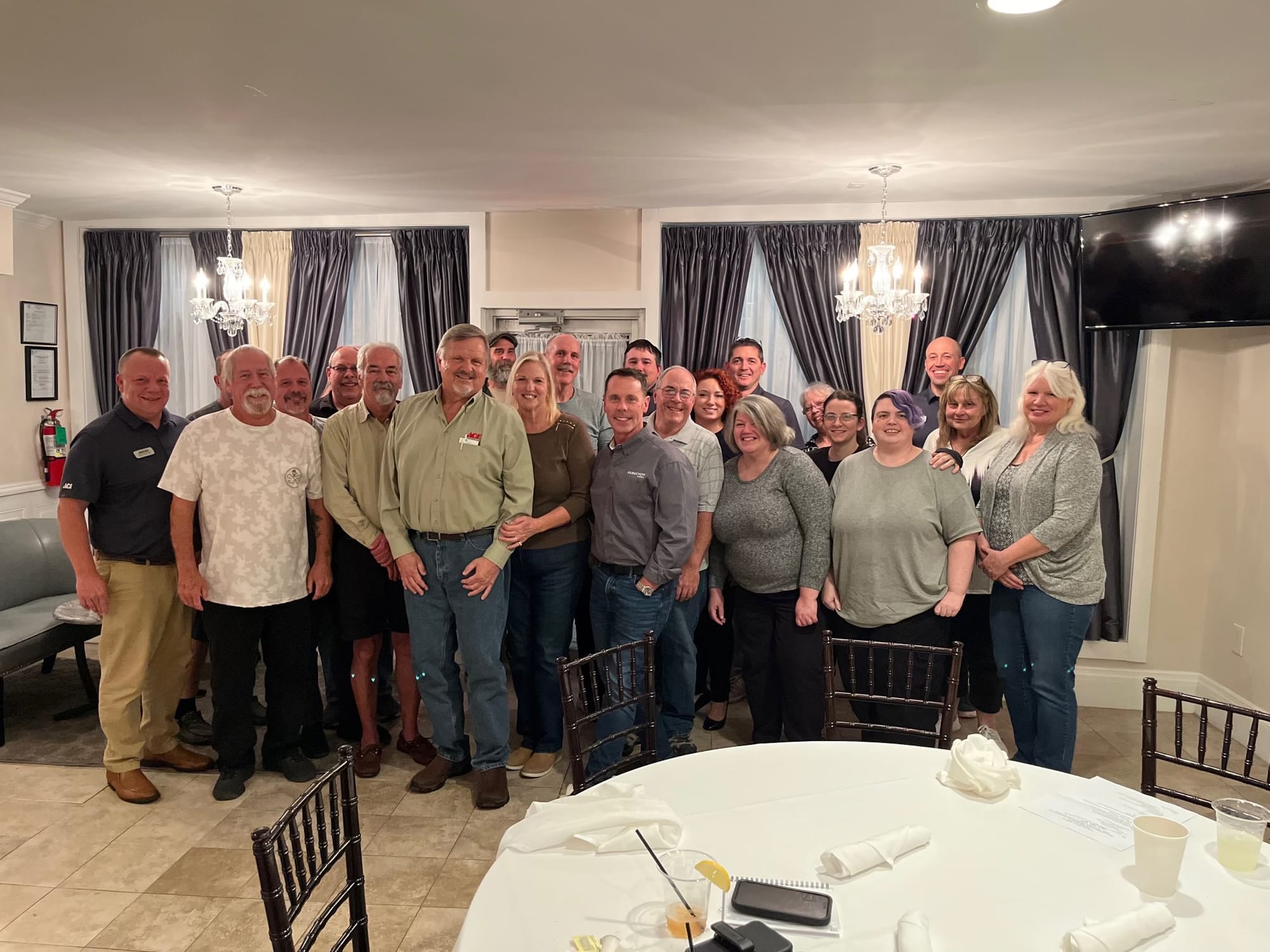 The Anco Ace Hardware team and the Aubuchon team celebrating the acquisition!
