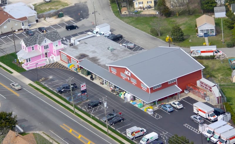 Aerial view of Anco Ace Hardware